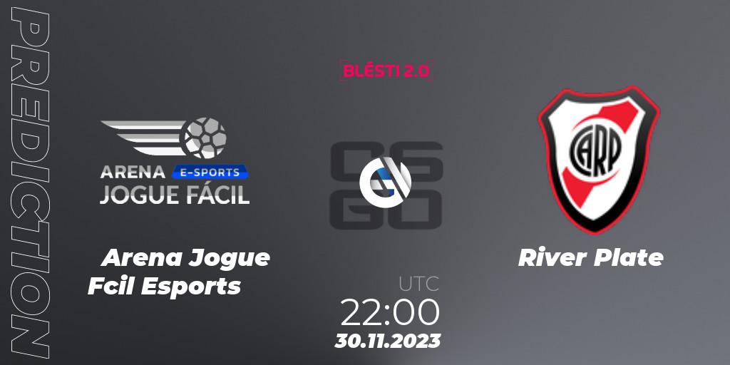 Pronósticos Arena Jogue Fácil Esports - River Plate. 30.11.2023 at 17:00. BLÉSTI 2.0 - Counter-Strike (CS2)