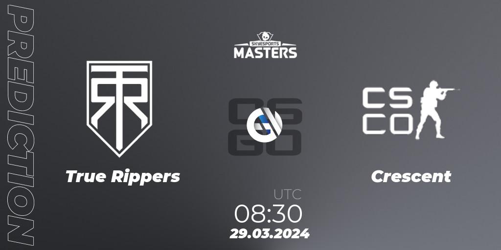 Pronósticos True Rippers - Crescent. 29.03.24. Skyesports Masters 2024: Indian Qualifier - CS2 (CS:GO)