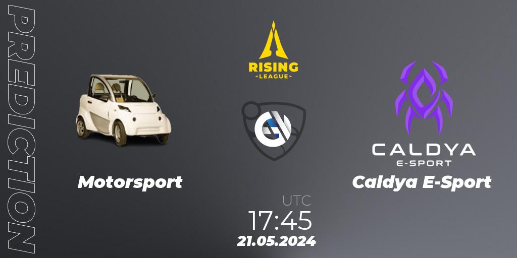 Pronósticos Motorsport - Caldya E-Sport. 21.05.2024 at 17:45. Rising League 2024 — Split 1 — Main Event - Rocket League