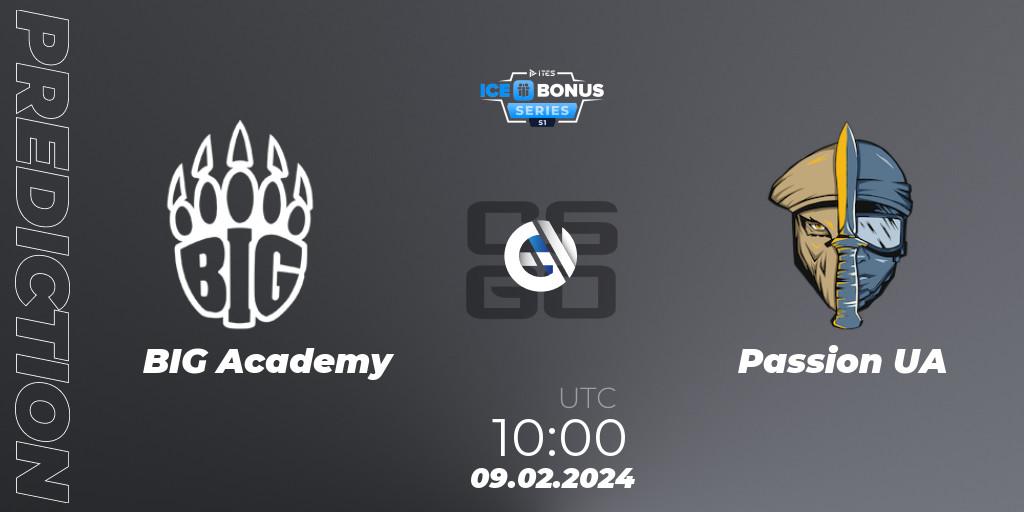 Pronósticos BIG Academy - Passion UA. 09.02.24. IceBonus Series #1 - CS2 (CS:GO)