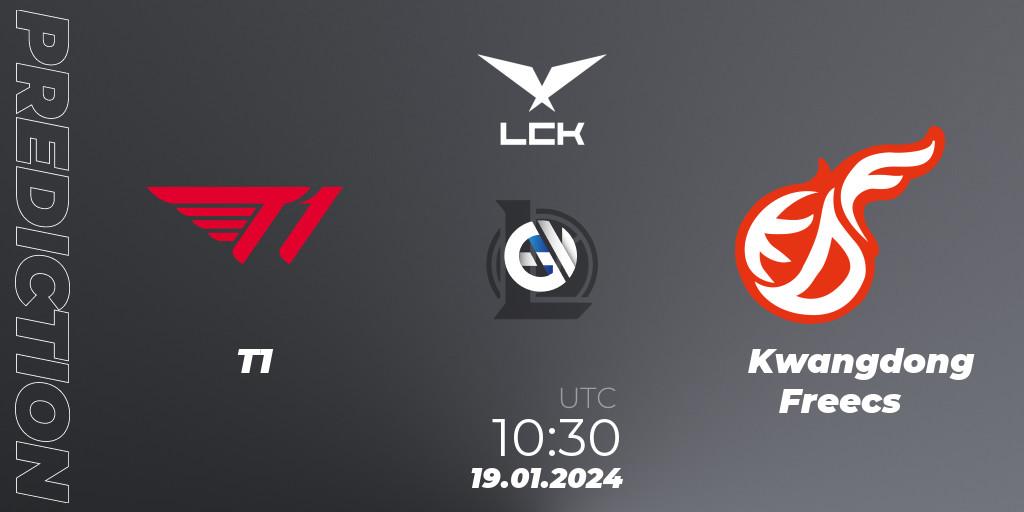Pronósticos T1 - Kwangdong Freecs. 19.01.24. LCK Spring 2024 - Group Stage - LoL