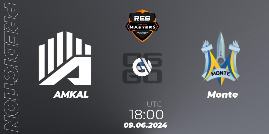Pronósticos AMKAL - Monte. 09.06.2024 at 18:00. RES European Masters Fall 2024 - Counter-Strike (CS2)