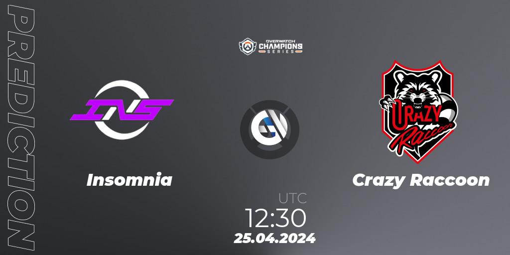Pronósticos Insomnia - Crazy Raccoon. 25.04.2024 at 11:00. Overwatch Champions Series 2024 - Asia Stage 1 Main Event - Overwatch