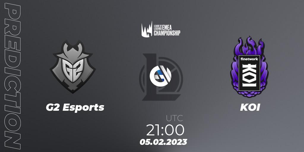 Pronósticos G2 Esports - KOI. 05.02.2023 at 21:15. LEC Winter 2023 - Stage 1 - LoL