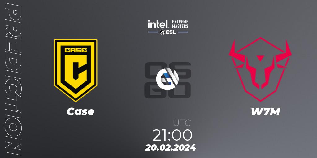 Pronósticos Case - W7M. 20.02.2024 at 21:00. Intel Extreme Masters Dallas 2024: South American Open Qualifier #2 - Counter-Strike (CS2)