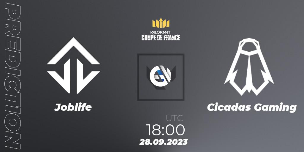 Pronósticos Joblife - Cicadas Gaming. 28.09.23. VCL France: Revolution - Coupe De France 2023 - VALORANT