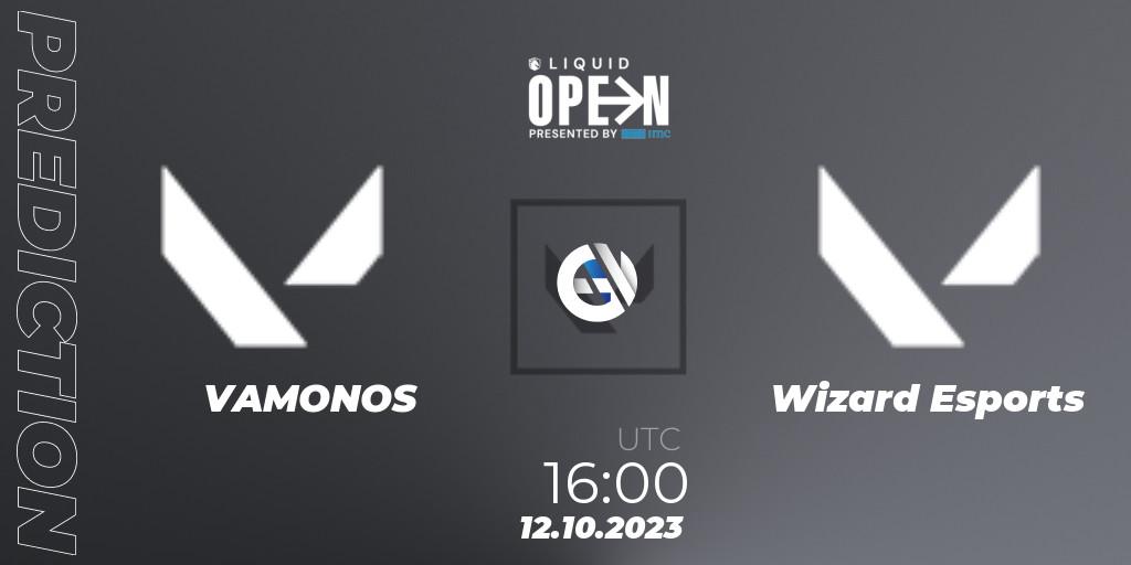 Pronósticos VAMONOS - Wizard Esports. 12.10.2023 at 16:00. Liquid Open 2023 - Europe - VALORANT