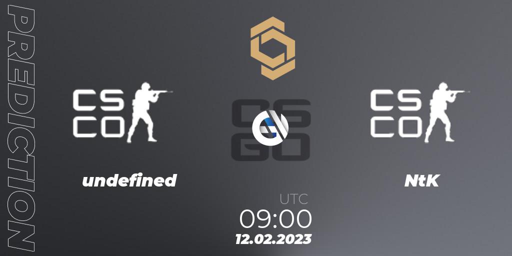 Pronósticos undefined - NtK. 12.02.23. CCT South Europe Series #3: Closed Qualifier - CS2 (CS:GO)