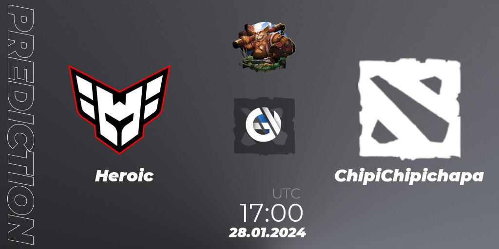 Pronósticos Heroic - Infinity. 28.01.2024 at 17:00. ESL One Birmingham 2024: South America Closed Qualifier - Dota 2