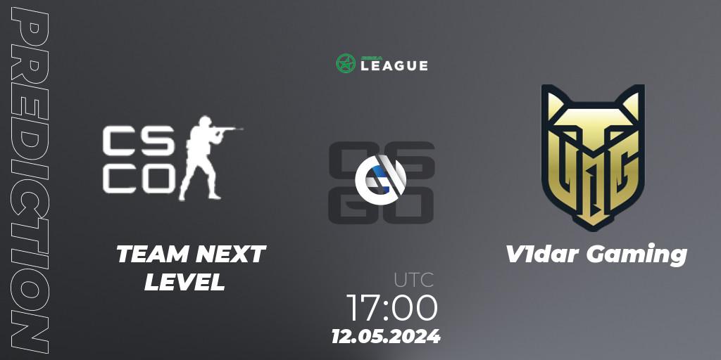 Pronósticos TEAM NEXT LEVEL - V1dar Gaming. 12.05.2024 at 17:00. ESEA Season 49: Advanced Division - Europe - Counter-Strike (CS2)