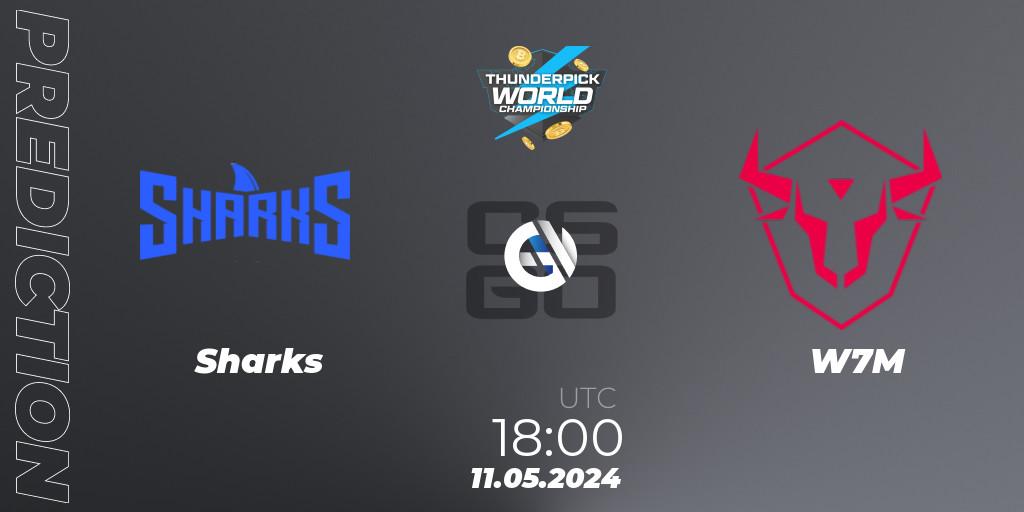 Pronósticos Sharks - W7M. 11.05.2024 at 18:00. Thunderpick World Championship 2024: South American Series #1 - Counter-Strike (CS2)
