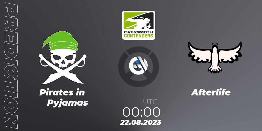 Pronósticos Pirates in Pyjamas - Afterlife. 22.08.2023 at 00:00. Overwatch Contenders 2023 Summer Series: North America - Overwatch