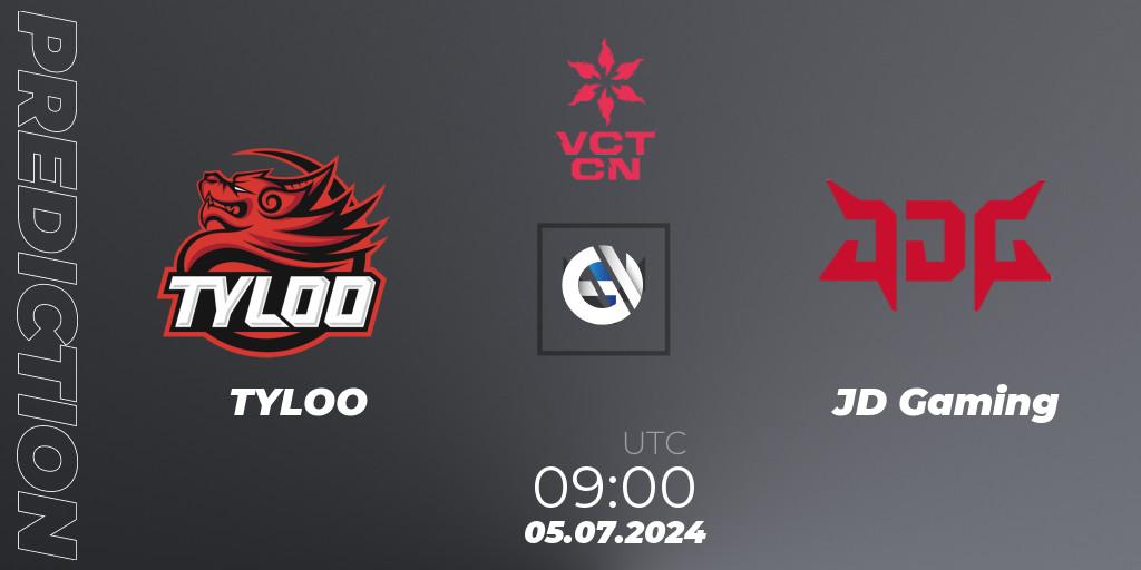 Pronósticos TYLOO - JD Gaming. 05.07.2024 at 09:00. VALORANT Champions Tour China 2024: Stage 2 - Group Stage - VALORANT