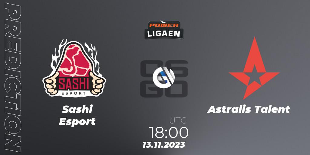 Pronósticos Sashi Esport - Astralis Talent. 13.11.2023 at 18:00. Dust2.dk Ligaen Season 24: Regular Season - Counter-Strike (CS2)