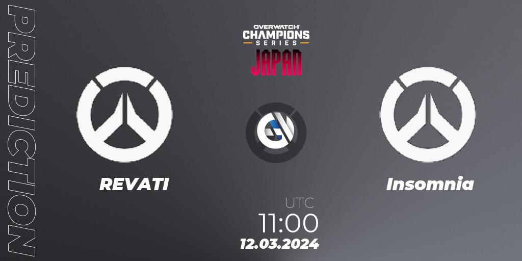 Pronósticos REVATI - Insomnia. 12.03.2024 at 12:00. Overwatch Champions Series 2024 - Stage 1 Japan - Overwatch