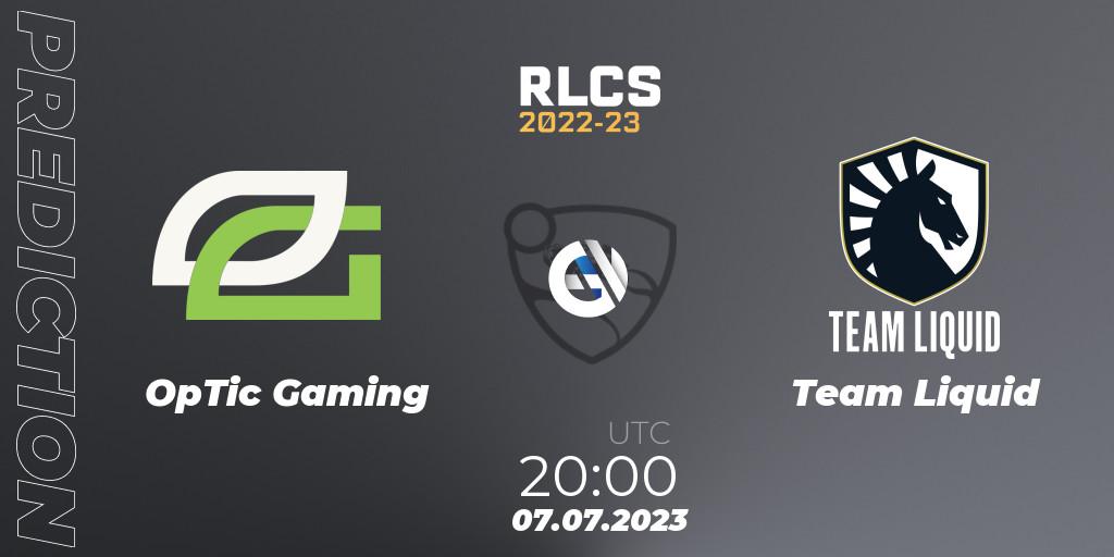 Pronósticos OpTic Gaming - Team Liquid. 07.07.23. RLCS 2022-23 Spring Major - Rocket League