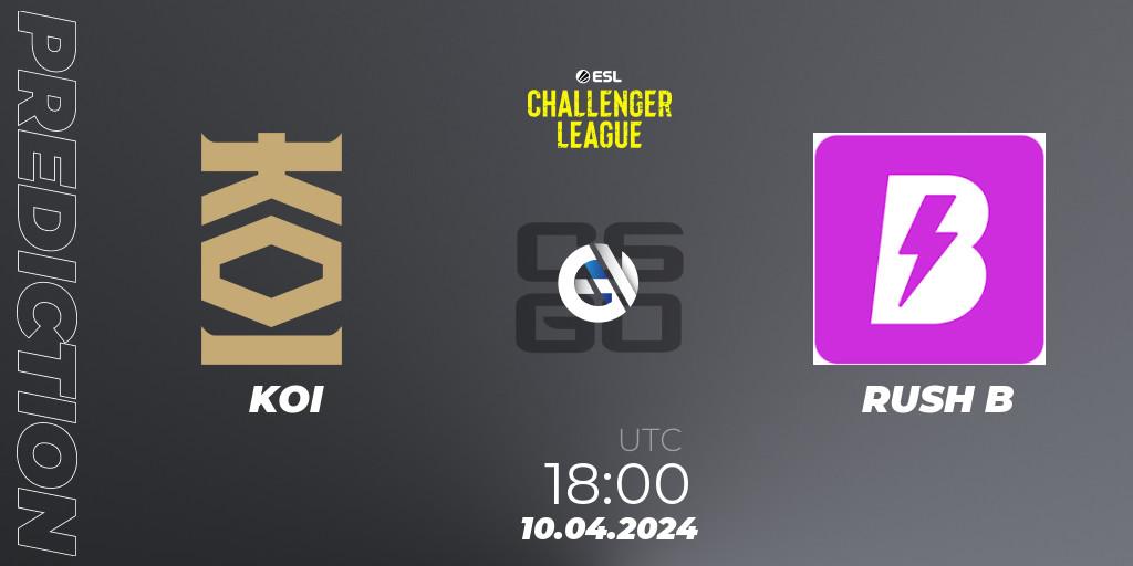 Pronósticos KOI - RUSH B. 10.04.24. ESL Challenger League Season 47: Europe - CS2 (CS:GO)