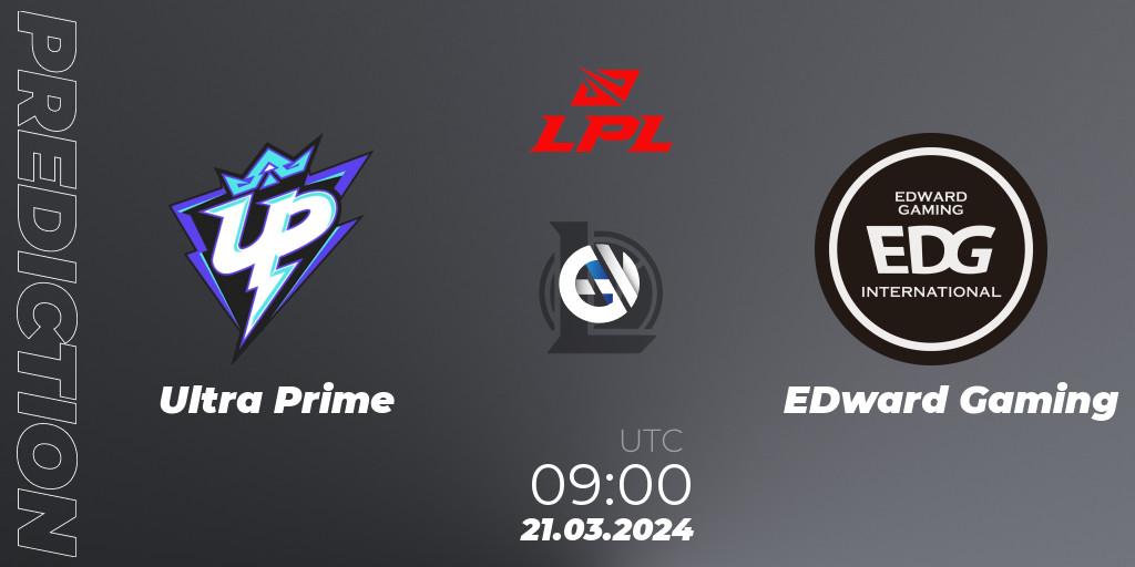 Pronósticos Ultra Prime - EDward Gaming. 21.03.24. LPL Spring 2024 - Group Stage - LoL