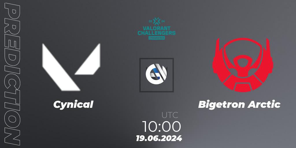 Pronósticos Cynical - Bigetron Arctic. 19.06.2024 at 10:00. VALORANT Challengers 2024 Indonesia: Split 2 - VALORANT
