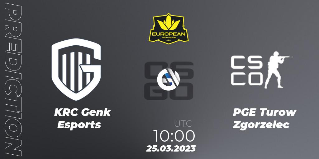 Pronósticos KRC Genk Esports - PGE Turow Zgorzelec. 25.03.23. European Pro League Season 7: Division 2 - CS2 (CS:GO)