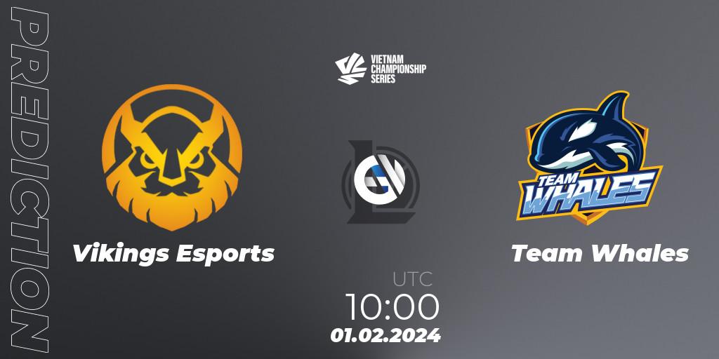 Pronósticos Vikings Esports - Team Whales. 01.02.24. VCS Dawn 2024 - Group Stage - LoL