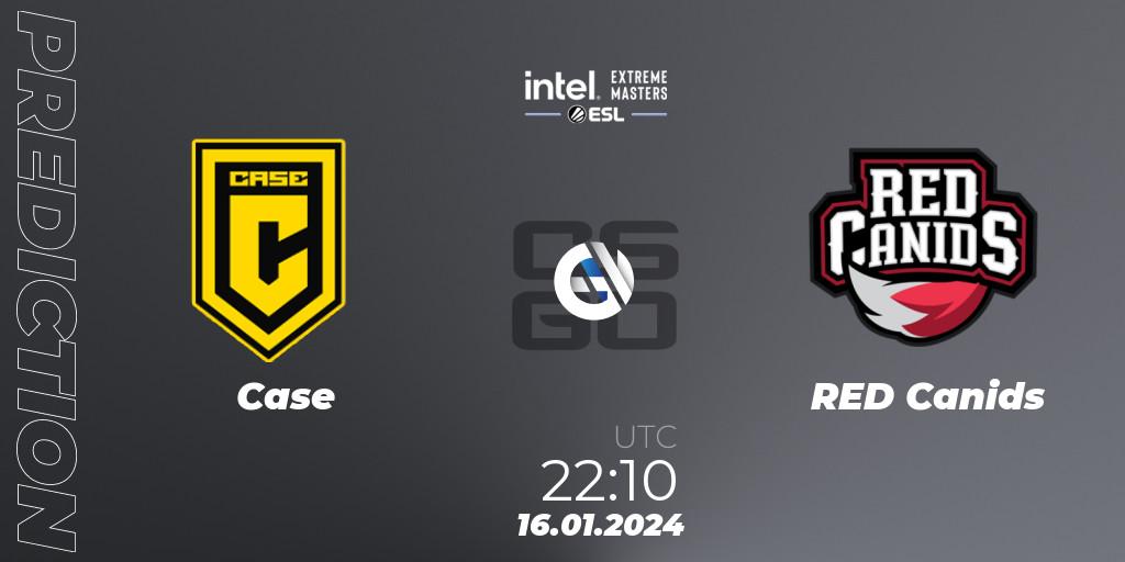 Pronósticos Case - RED Canids. 16.01.24. Intel Extreme Masters China 2024: South American Open Qualifier #2 - CS2 (CS:GO)
