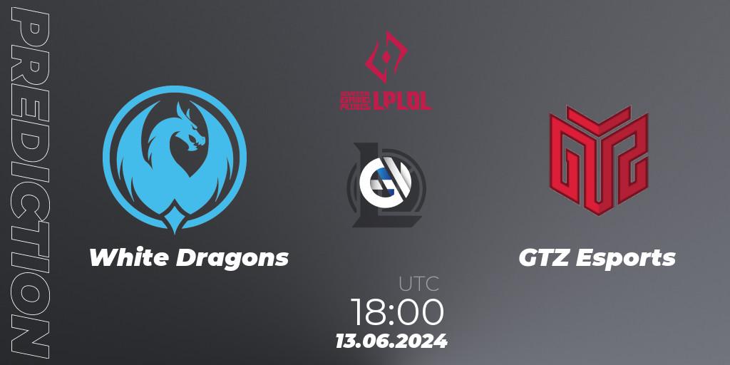 Pronósticos White Dragons - GTZ Esports. 13.06.2024 at 18:00. LPLOL Split 2 2024 - LoL