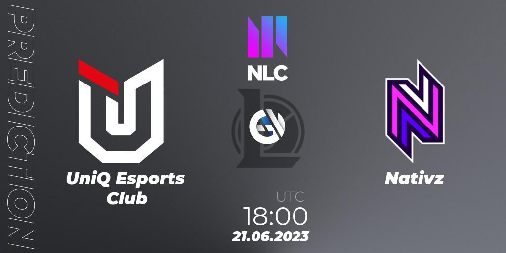 Pronósticos UniQ Esports Club - Nativz. 21.06.23. NLC Summer 2023 - Group Stage - LoL