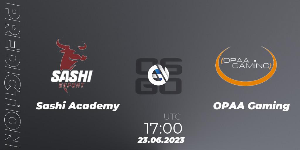 Pronósticos Sashi Academy - OPAA Gaming. 23.06.2023 at 17:00. Preasy Summer Cup 2023 - Counter-Strike (CS2)