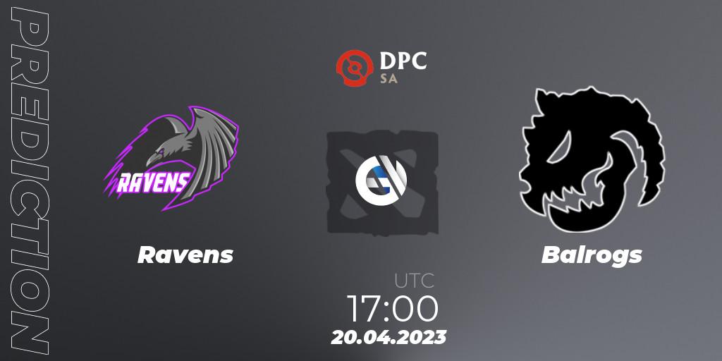 Pronósticos Ravens - Balrogs. 20.04.23. DPC 2023 Tour 2: SA Division II (Lower) - Dota 2