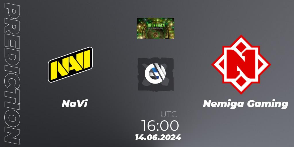 Pronósticos NaVi - Nemiga Gaming. 14.06.2024 at 16:00. The International 2024: Eastern Europe Closed Qualifier - Dota 2