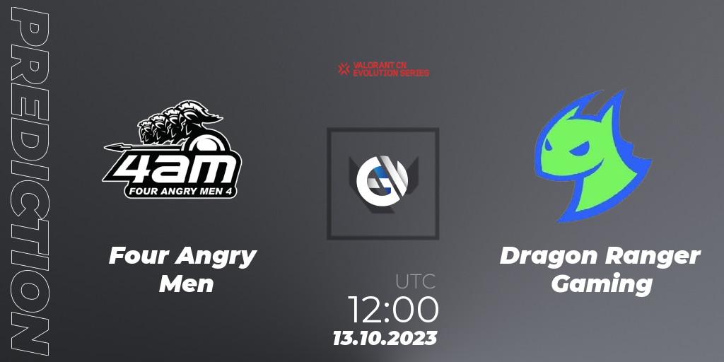 Pronósticos Four Angry Men - Dragon Ranger Gaming. 13.10.23. VALORANT China Evolution Series Act 2: Selection - Play-In - VALORANT
