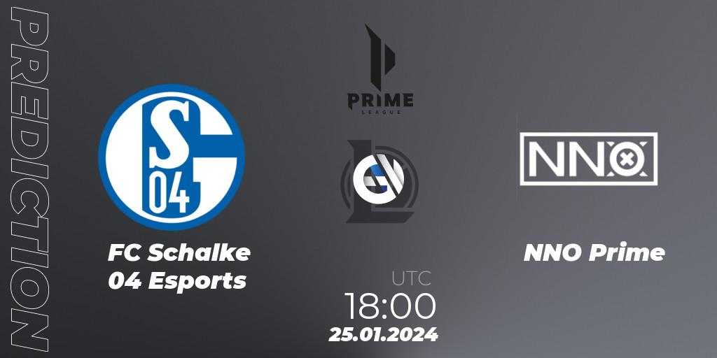 Pronósticos FC Schalke 04 Esports - NNO Prime. 25.01.24. Prime League Spring 2024 - Group Stage - LoL