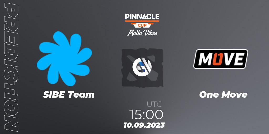 Pronósticos SIBE Team - One Move. 10.09.2023 at 15:00. Pinnacle Cup: Malta Vibes #3 - Dota 2
