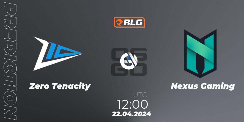 Pronósticos Zero Tenacity - Nexus Gaming. 22.04.24. RES European Series #2 - CS2 (CS:GO)
