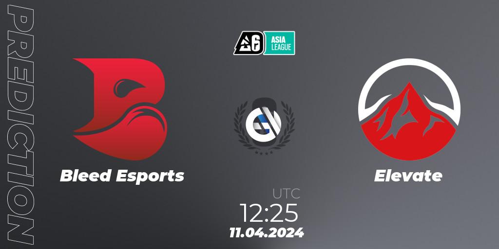 Pronósticos Bleed Esports - Elevate. 11.04.24. Asia League 2024 - Stage 1 - Rainbow Six