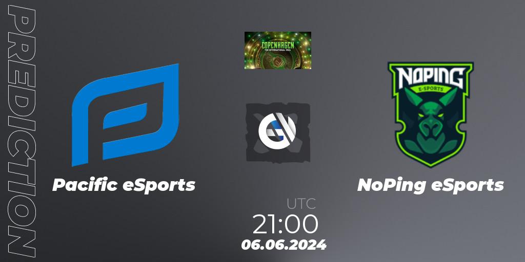 Pronósticos Pacific eSports - NoPing eSports. 06.06.2024 at 21:00. The International 2024: South America Open Qualifier #1 - Dota 2
