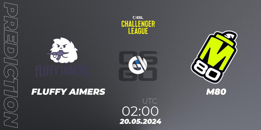 Pronósticos FLUFFY AIMERS - M80. 20.05.2024 at 02:00. ESL Challenger League Season 47: North America - Counter-Strike (CS2)
