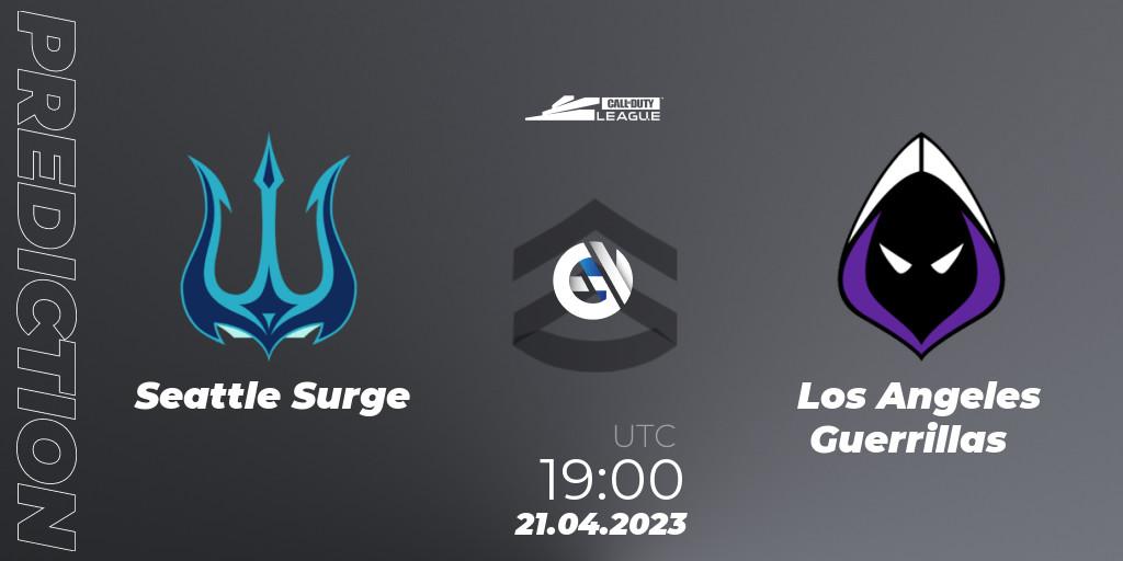 Pronósticos Seattle Surge - Los Angeles Guerrillas. 21.04.2023 at 19:00. Call of Duty League 2023: Stage 4 Major - Call of Duty