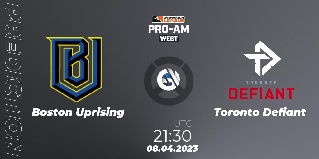 Pronósticos Boston Uprising - Toronto Defiant. 08.04.23. Overwatch League 2023 - Pro-Am - Overwatch
