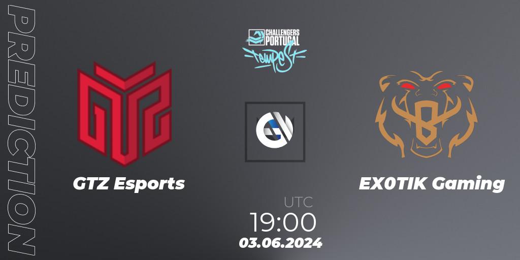 Pronósticos GTZ Esports - EX0TIK Gaming. 03.06.2024 at 18:00. VALORANT Challengers 2024 Portugal: Tempest Split 2 - VALORANT
