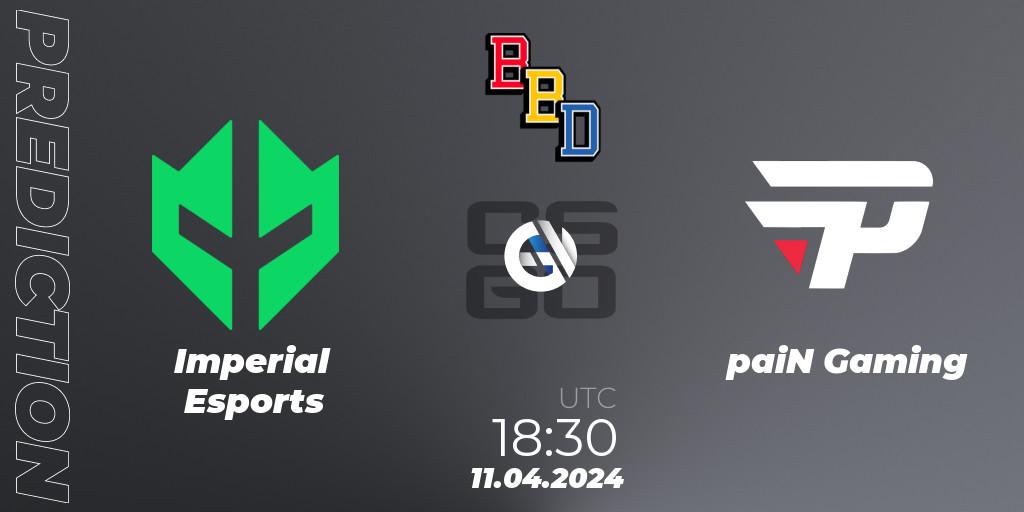 Pronósticos Imperial Esports - paiN Gaming. 11.04.24. BetBoom Dacha Belgrade 2024: South American Qualifier - CS2 (CS:GO)