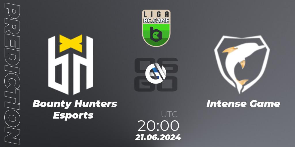 Pronósticos Bounty Hunters Esports - Intense Game. 21.06.2024 at 20:00. Dust2 Brasil Liga Season 3: Division 1 - Counter-Strike (CS2)