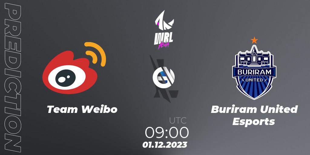 Pronósticos Team Weibo - Buriram United Esports. 01.12.23. WRL Asia 2023 - Season 2 - Regular Season - Wild Rift