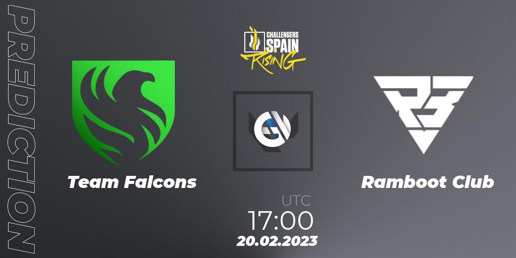 Pronósticos Falcons - Ramboot Club. 20.02.2023 at 17:00. VALORANT Challengers 2023 Spain: Rising Split 1 - VALORANT