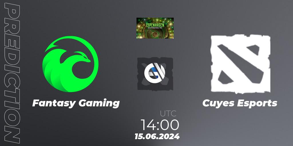 Pronósticos Fantasy Gaming - Cuyes Esports. 15.06.2024 at 14:00. The International 2024: South America Closed Qualifier - Dota 2