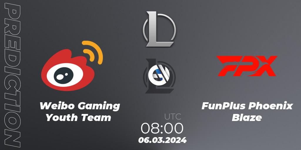 Pronósticos Weibo Gaming Youth Team - FunPlus Phoenix Blaze. 06.03.24. LDL 2024 - Stage 1 - LoL