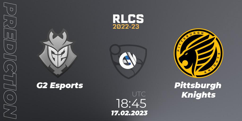 Pronósticos G2 Esports - Pittsburgh Knights. 17.02.23. RLCS 2022-23 - Winter: North America Regional 2 - Winter Cup - Rocket League