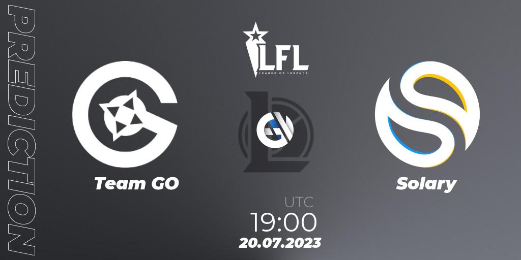 Pronósticos Team GO - Solary. 20.07.23. LFL Summer 2023 - Group Stage - LoL