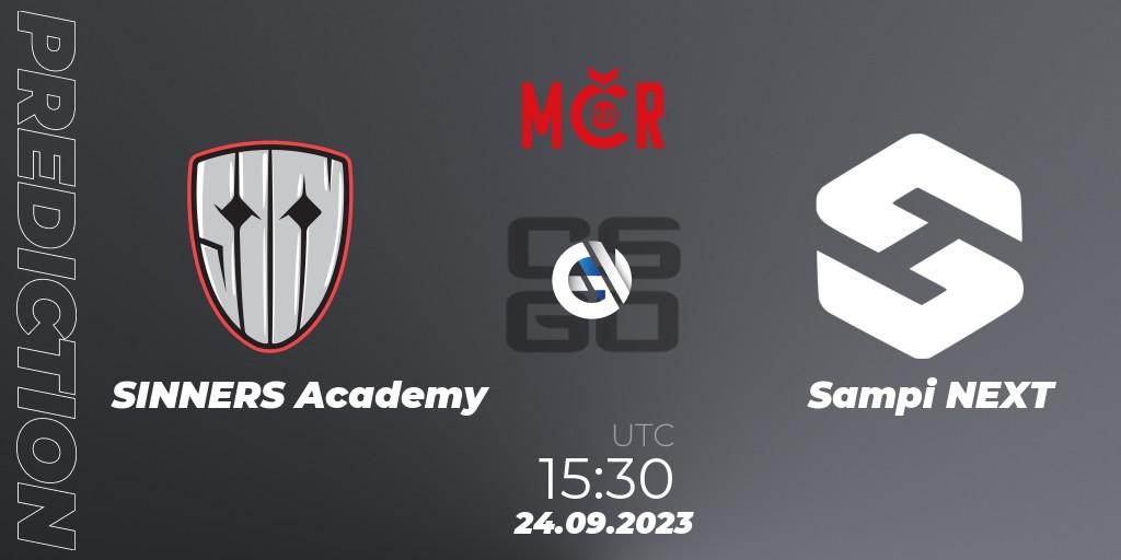 Pronósticos SINNERS Academy - Sampi NEXT. 24.09.2023 at 14:30. Tipsport Cup Prague Fall 2023: Closed Qualifier - Counter-Strike (CS2)
